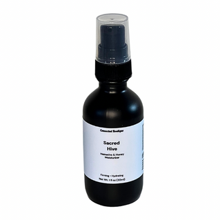 Sacred Hive Hematite & Honey Goat Milk facial moisturizer jar