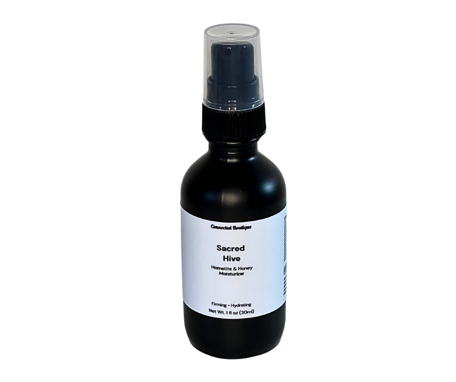 Sacred Hive Hematite & Honey Goat Milk facial moisturizer jar