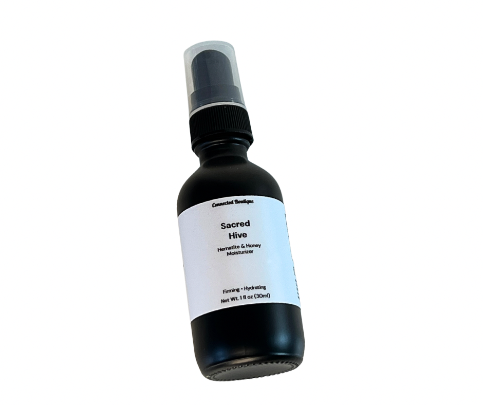 Sacred Hive Hematite & Honey Goat Milk facial moisturizer jar